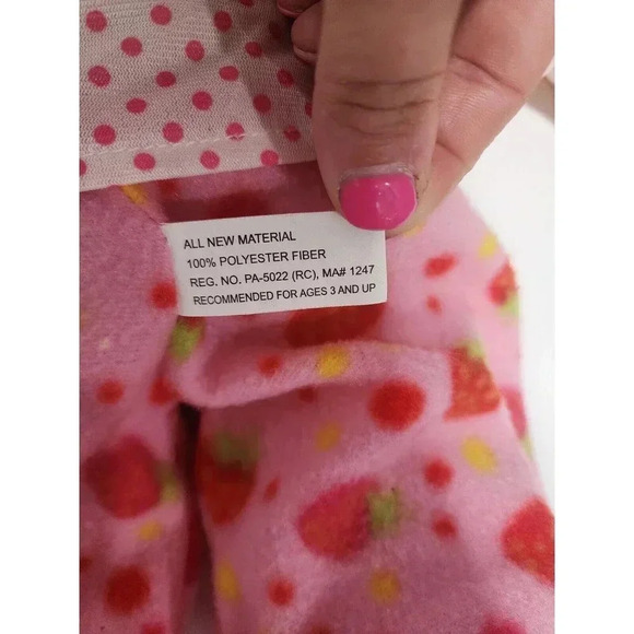 Strawberry Shortcake Plush Stuffed Pink Overalls Rag Doll Pillow Giant Large 28" - Picture 4 of 7